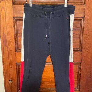 Tommy Hilfiger Sport Blue Color Block Cotton Jogger Pants Women’s Size Medium